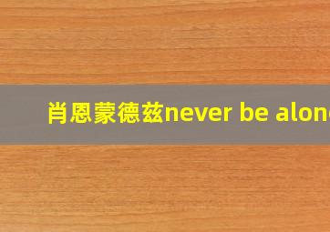 肖恩蒙德兹never be alone